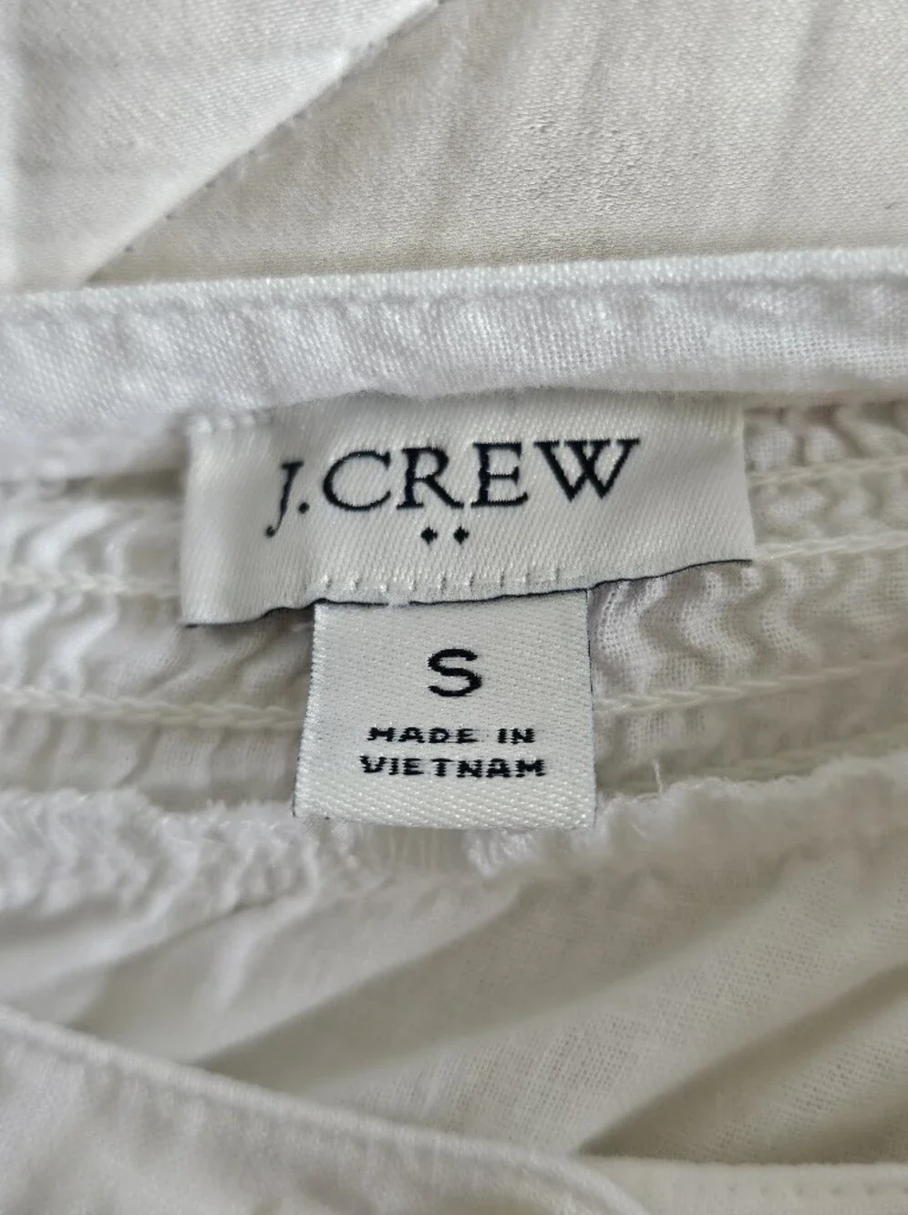 J. Crew Linen-blend short-sleeve smock-neck top(S)